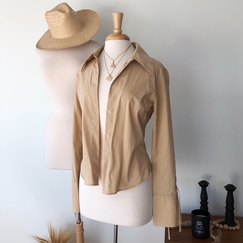 REVOLT SOCIETY | tan vintage vivienne tyler button down